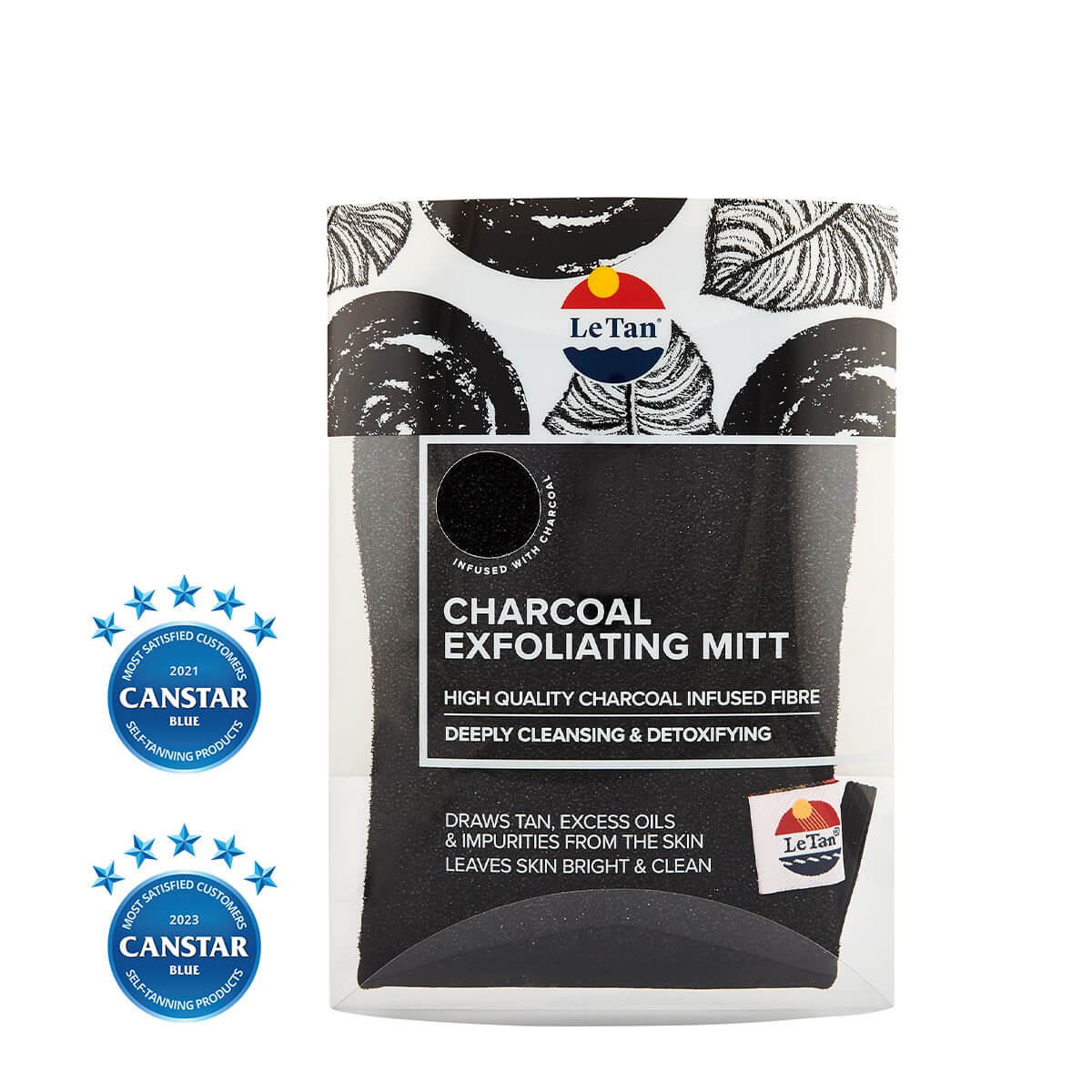 Activated Charcoal Exfoliating Mitt Le Tan Australia