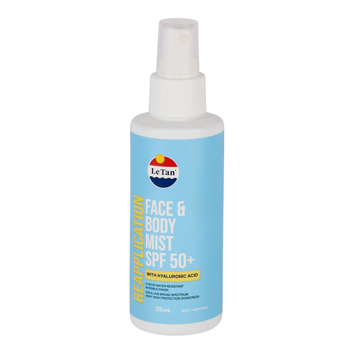 SPF50+ Reapplication Face & Body Mist