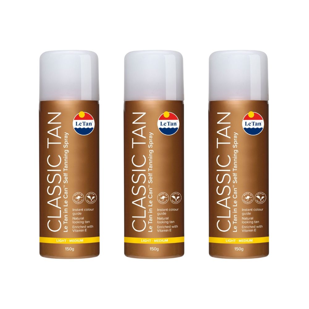 3 Pack Le Tan In A Can Light/Medium