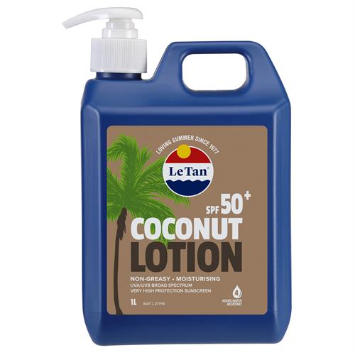SPF50+ Coconut Sunscreen Lotion 1L